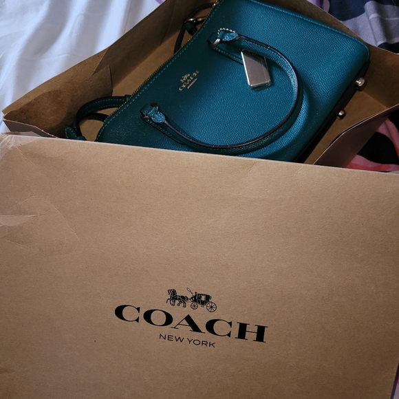 Coach double pocket purse - dark green - Picture 3 of 3
